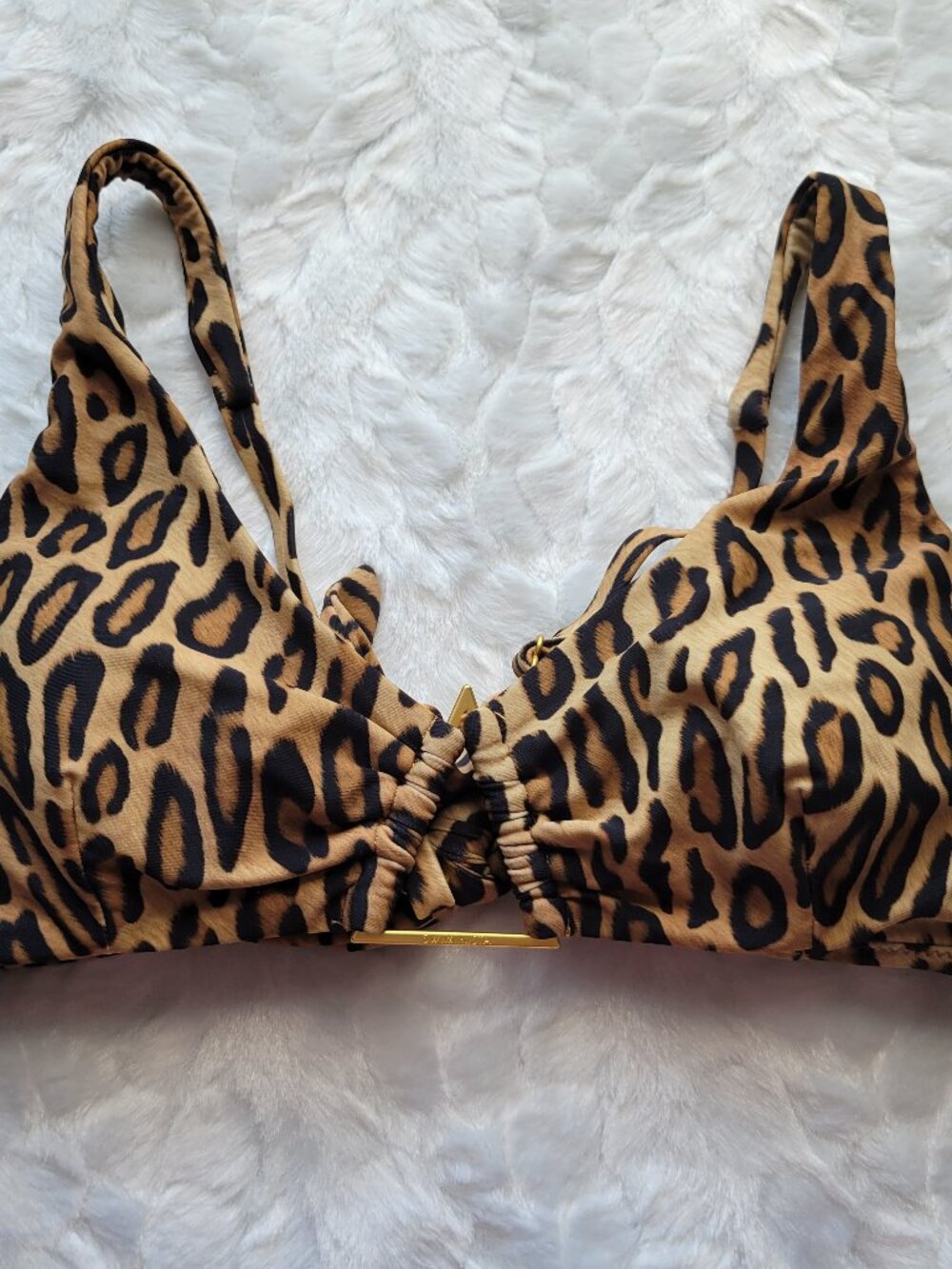 Swiminista Bikini Top Women's Small Leopard Print Swim NWT